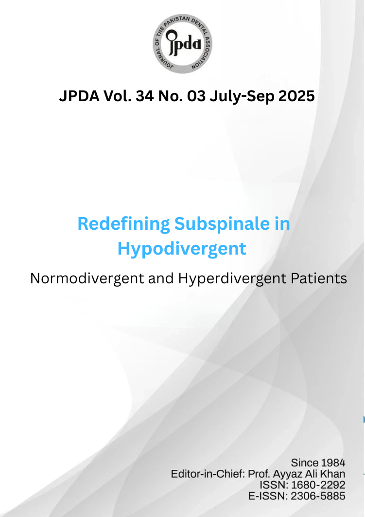 Journal of The Pakistan Dental Association